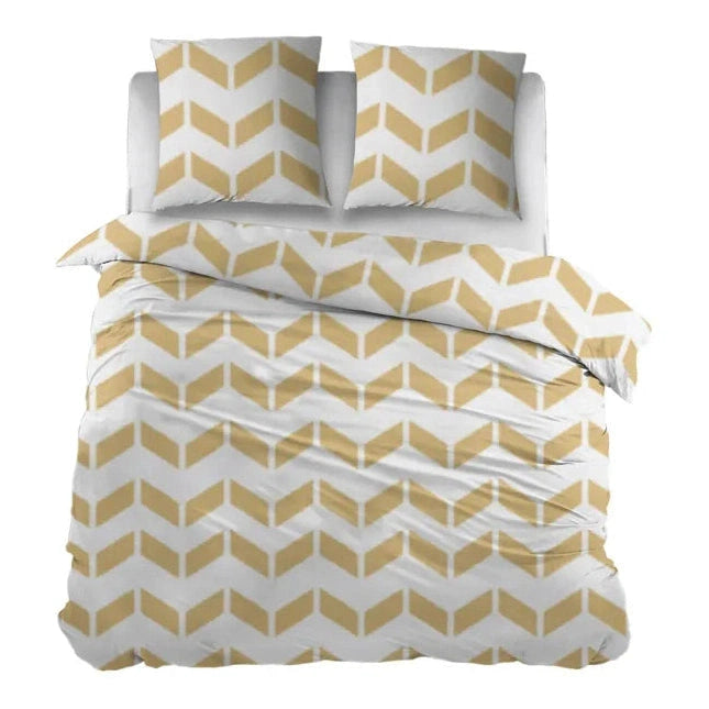 Housse de couette en coton Annete Jaune