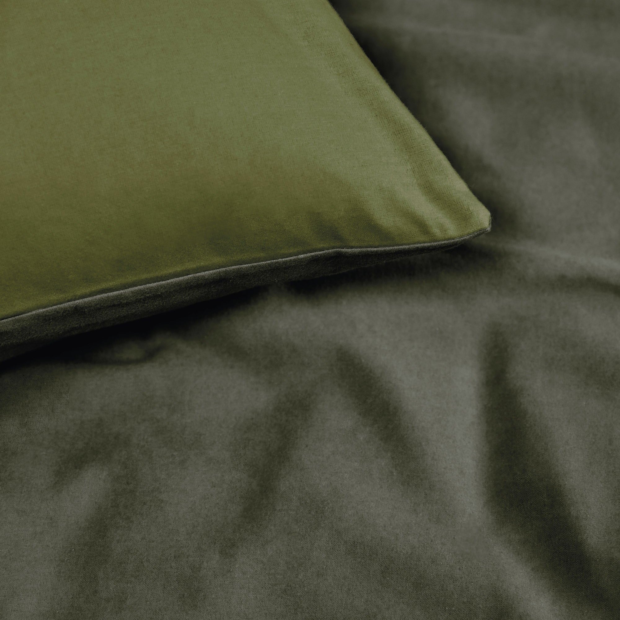 Beddinghouse dekbedovertrek flanel Warm groen