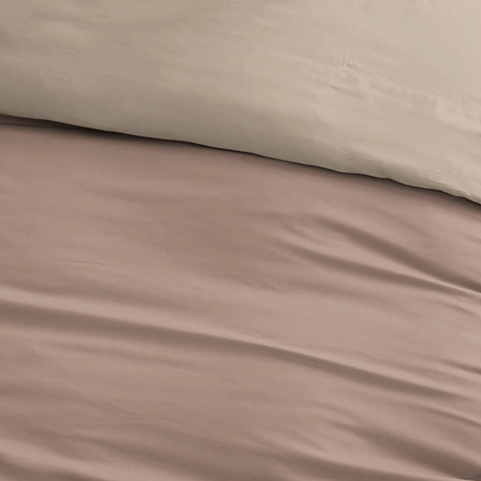 Sleepnight Dekbedovertrek Katoen Bi-Color Beige