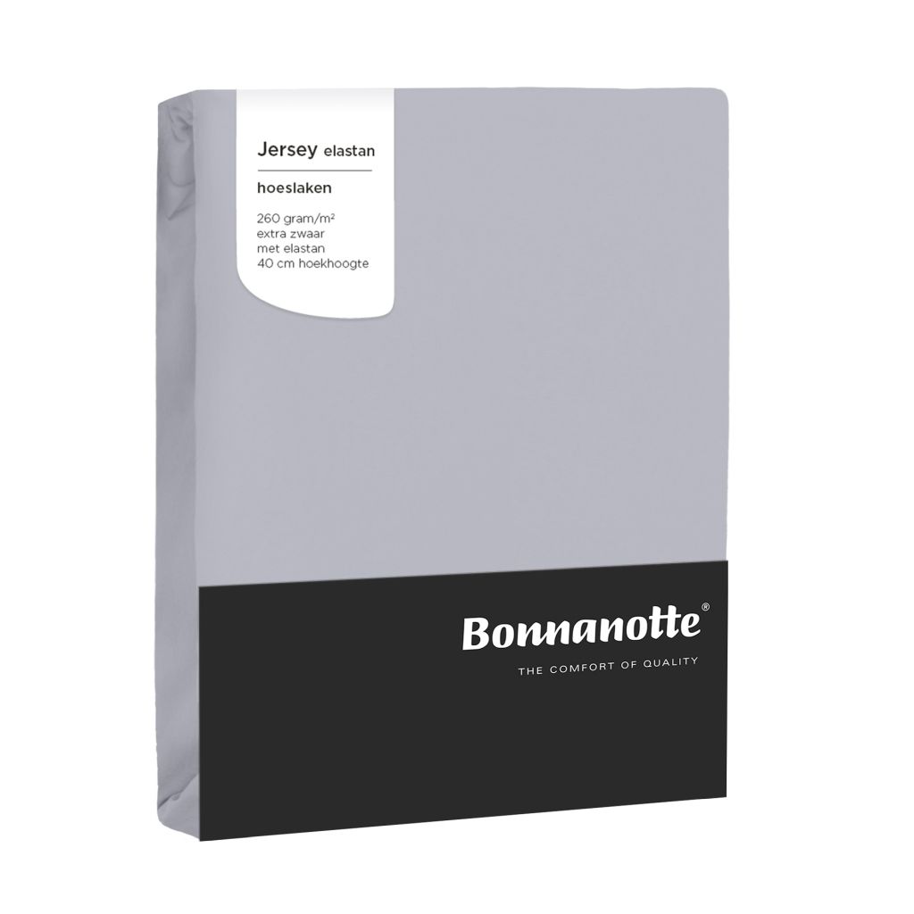 Bonnanotte hoeslaken jersey elastan licht grijs