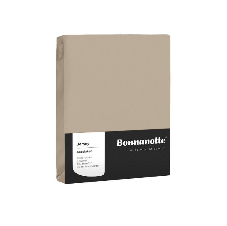 Bonnanotte hoeslaken jersey taupe