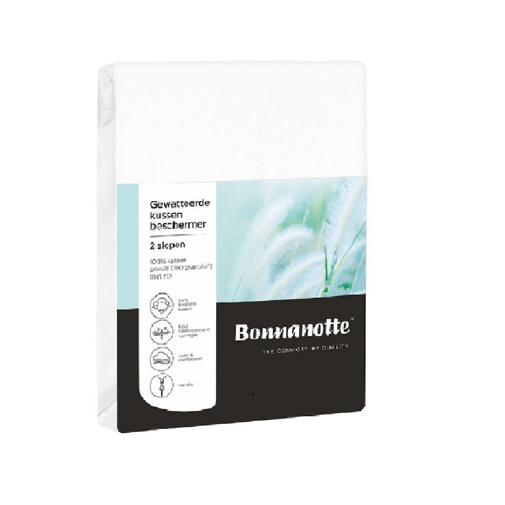Bonnanotte kussenbeschermer gewatteerd - set van 2