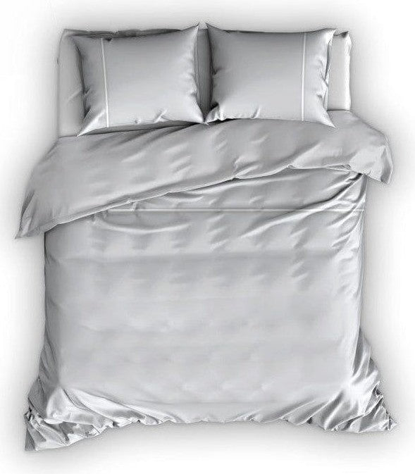 Cascina Colorini Dekbedovertrek Dekbedovertrek Percale Divina Silver Wit