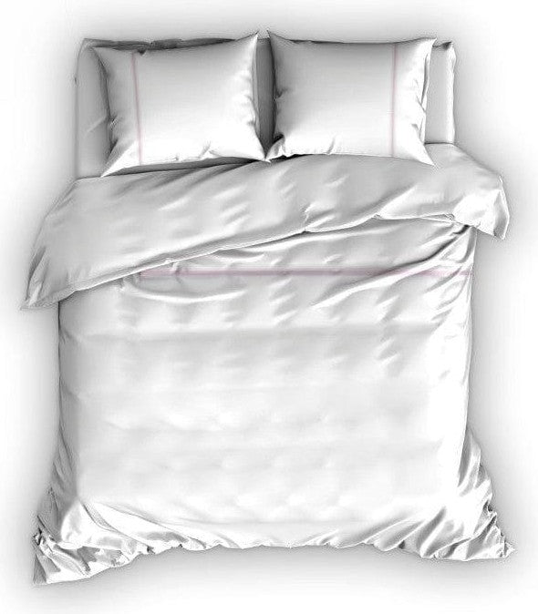 Cascina Colorini Dekbedovertrek Dekbedovertrek Percale Divina Wit Rose