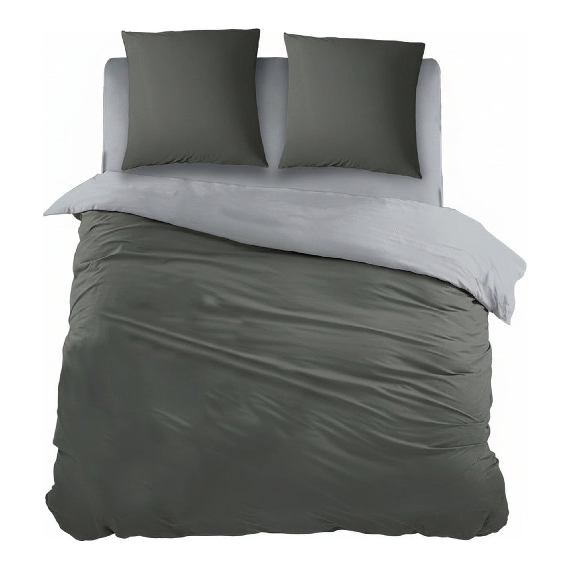 Sleepnight dekbedovertrek flanel double Face Grey