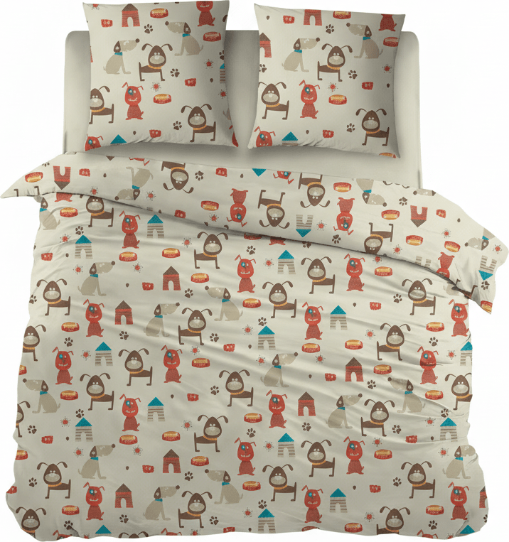 Cottons Dekbedovertrek Dekbedovertrek Flanel Dogs