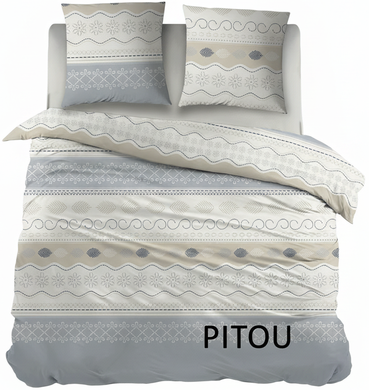 Cottons Dekbedovertrek Dekbedovertrek Katoen Pitou Blue