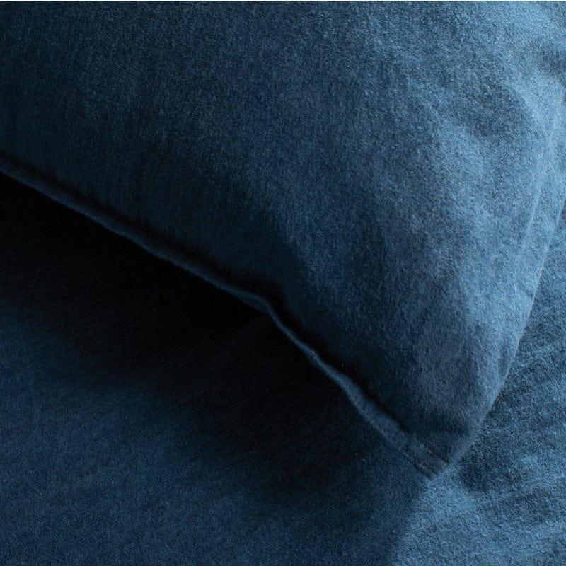 Damai Dekbedovertrek Dekbedovertrek Flanel Groove Indigo
