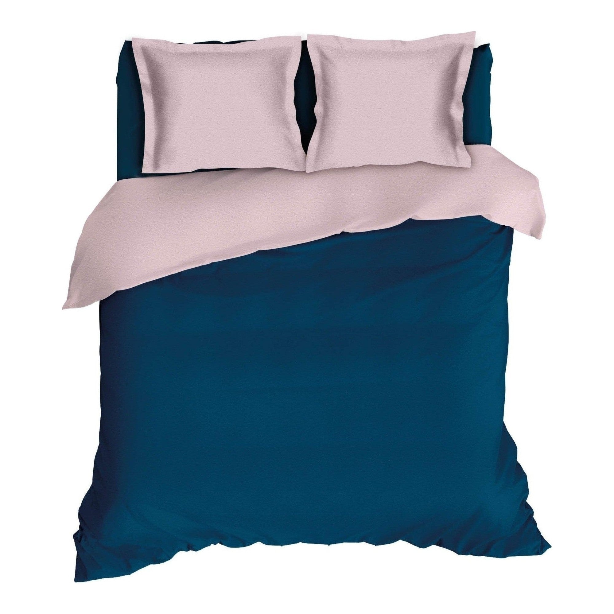 Romanette dekbedovertrek flanel Comtesse Teal Rose
