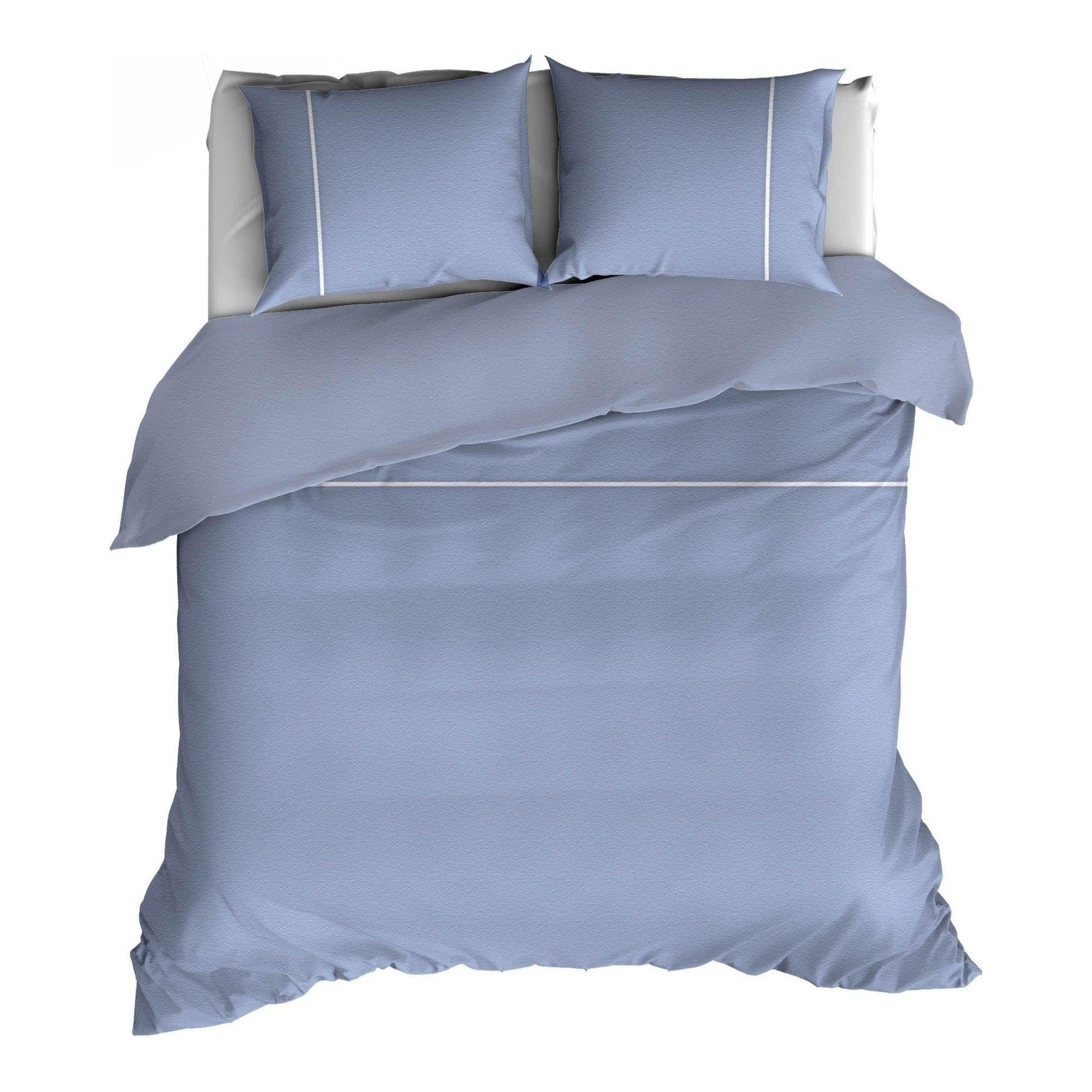 Romanette dekbedovertrek flanel Duchesse blauw