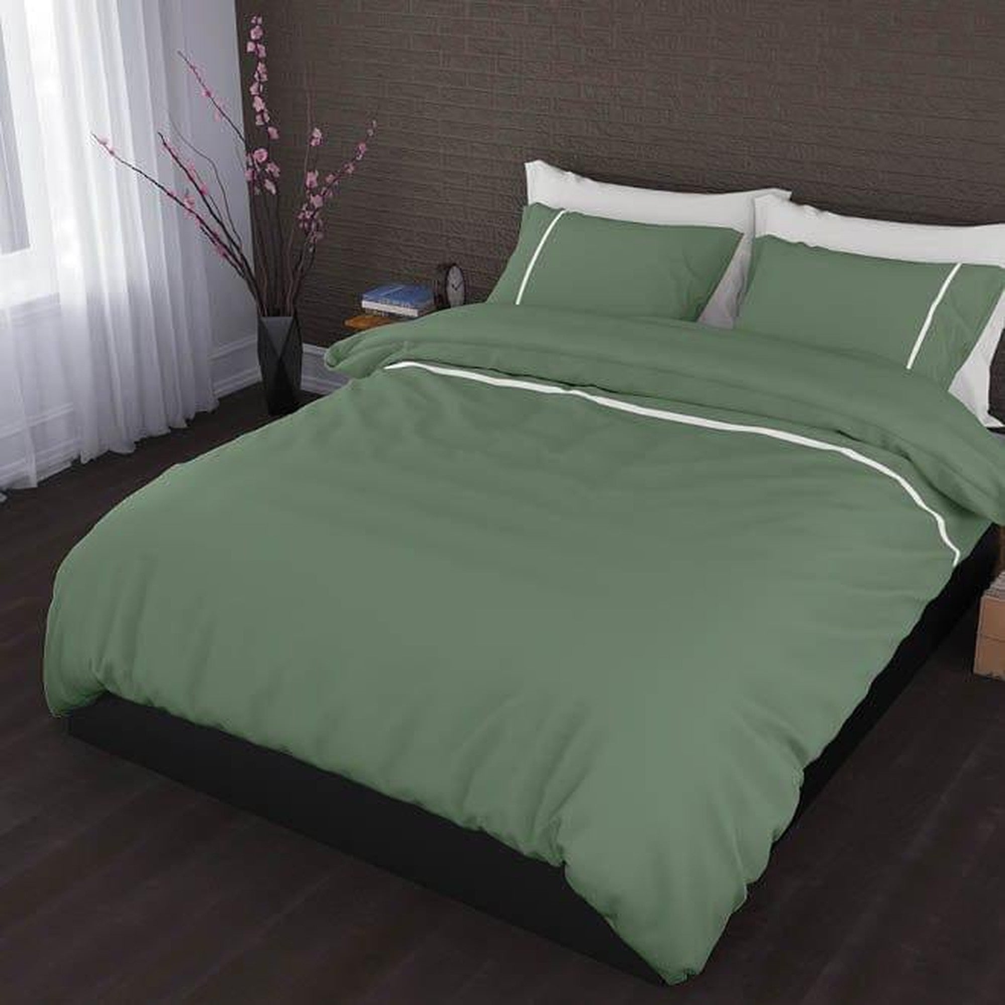 Romanette dekbedovertrek flanel Duchesse Mineral wit