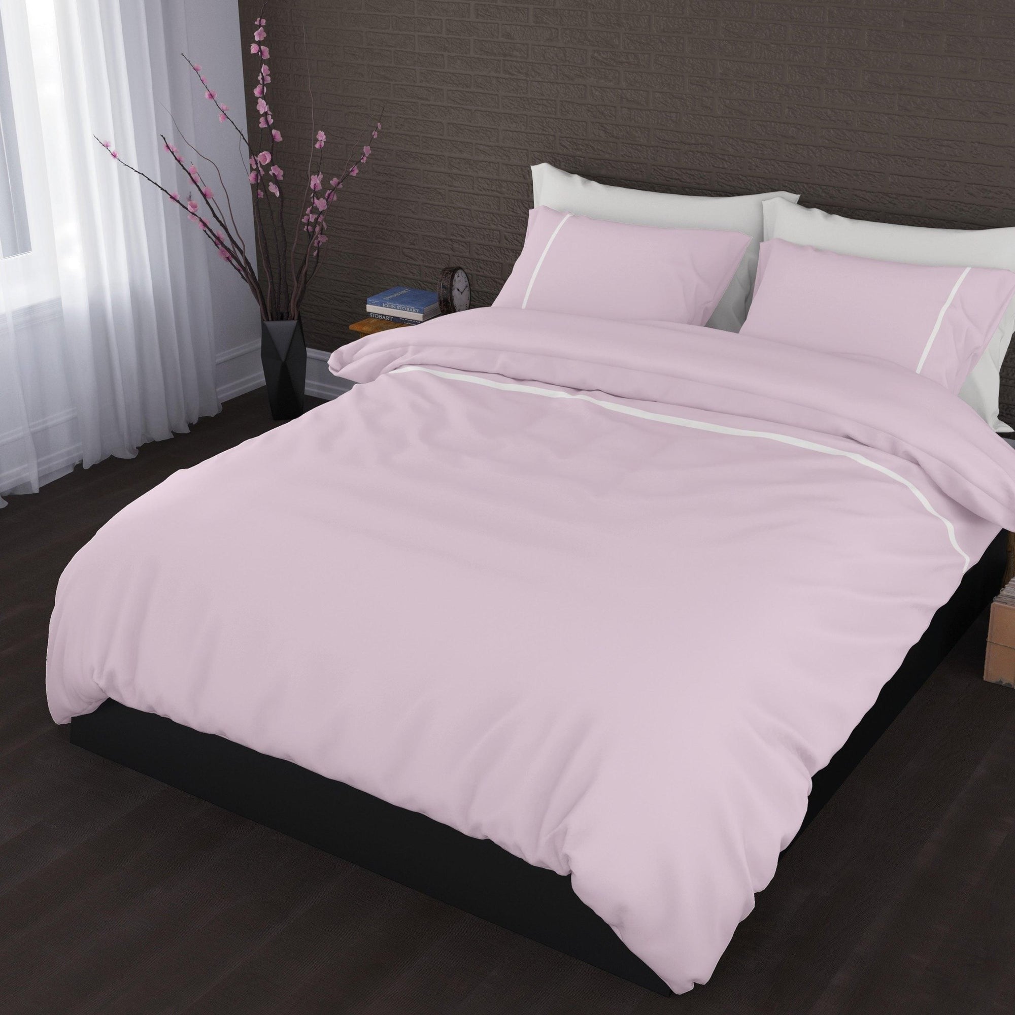 Romanette dekbedovertrek flanel Duchesse roze