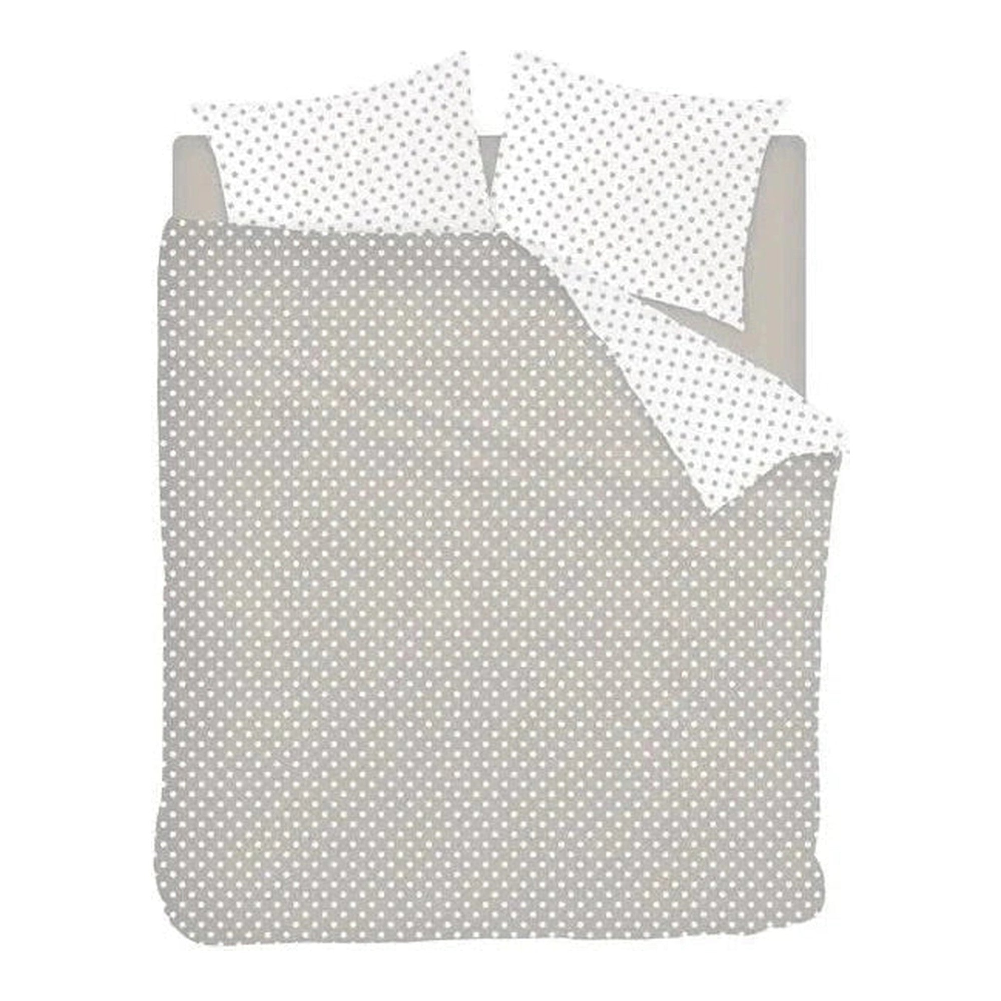 Sleepnight dekbedovertrek flanel Pierrot taupe