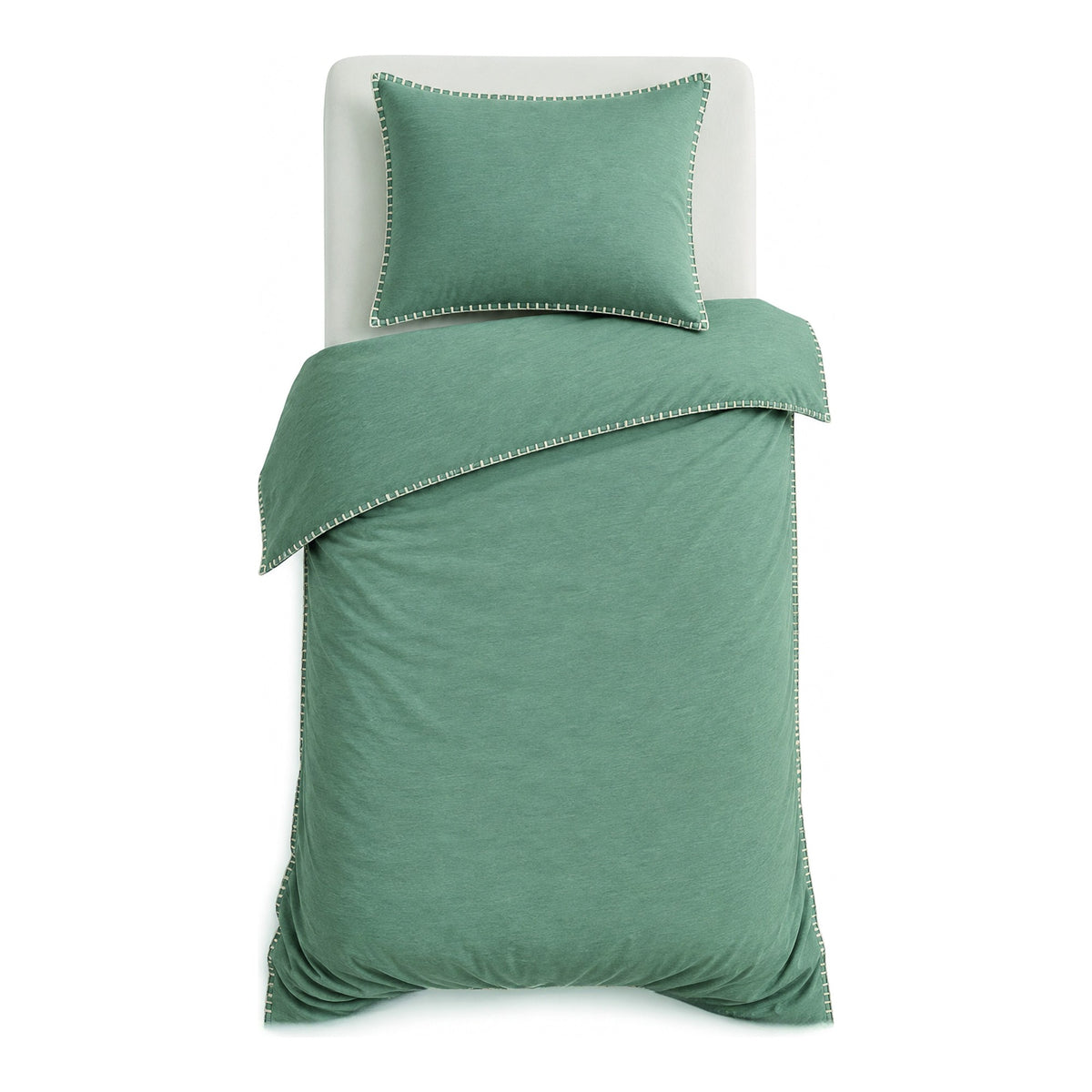 Romanette Dekbedovertrek Flanel Visconti Salie Wit