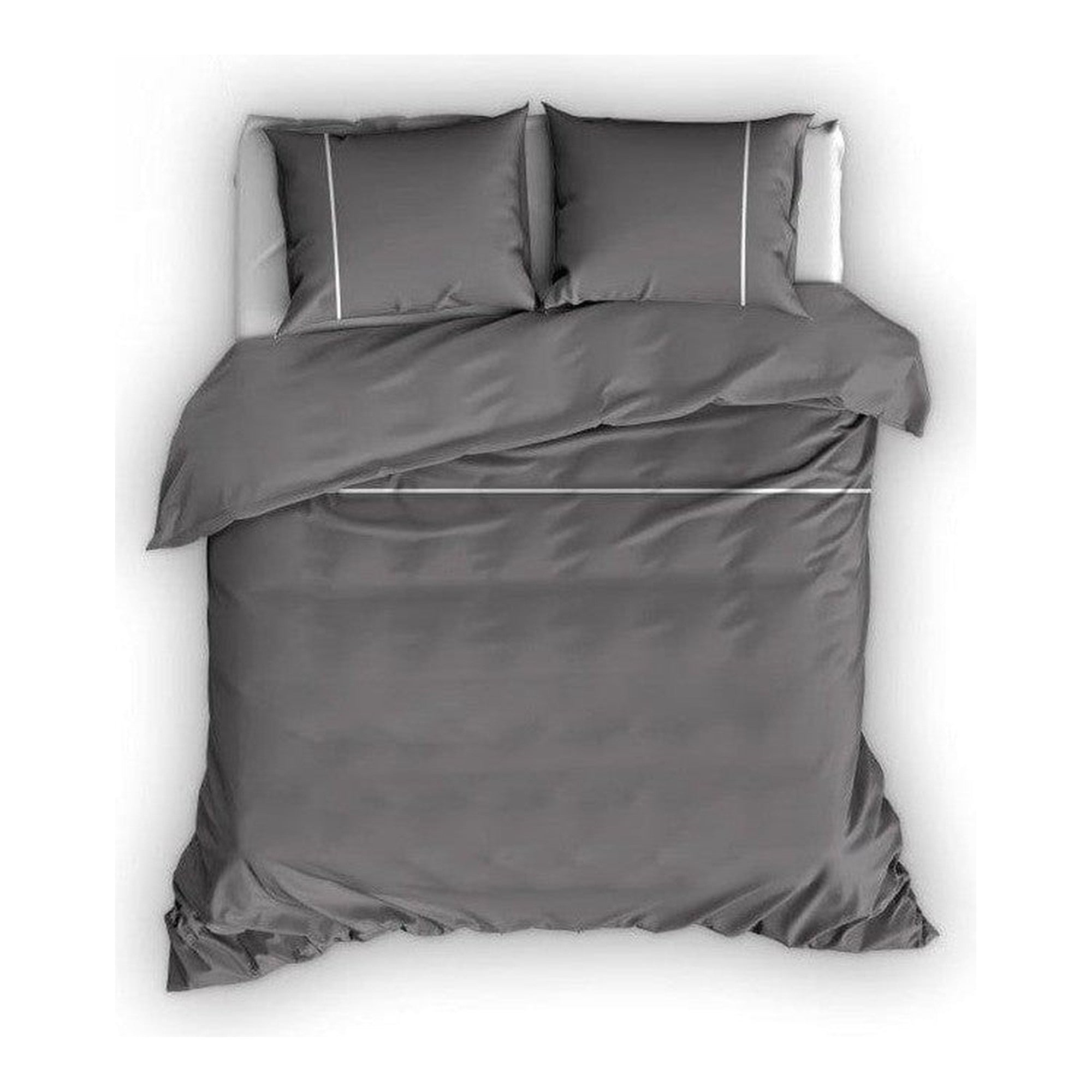 Cascina Colorini dekbedovertrek percale Divina antraciet wit