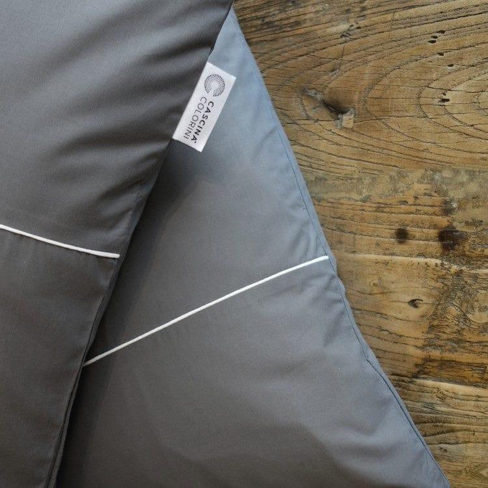 Cascina Colorini dekbedovertrek percale Divina antraciet wit