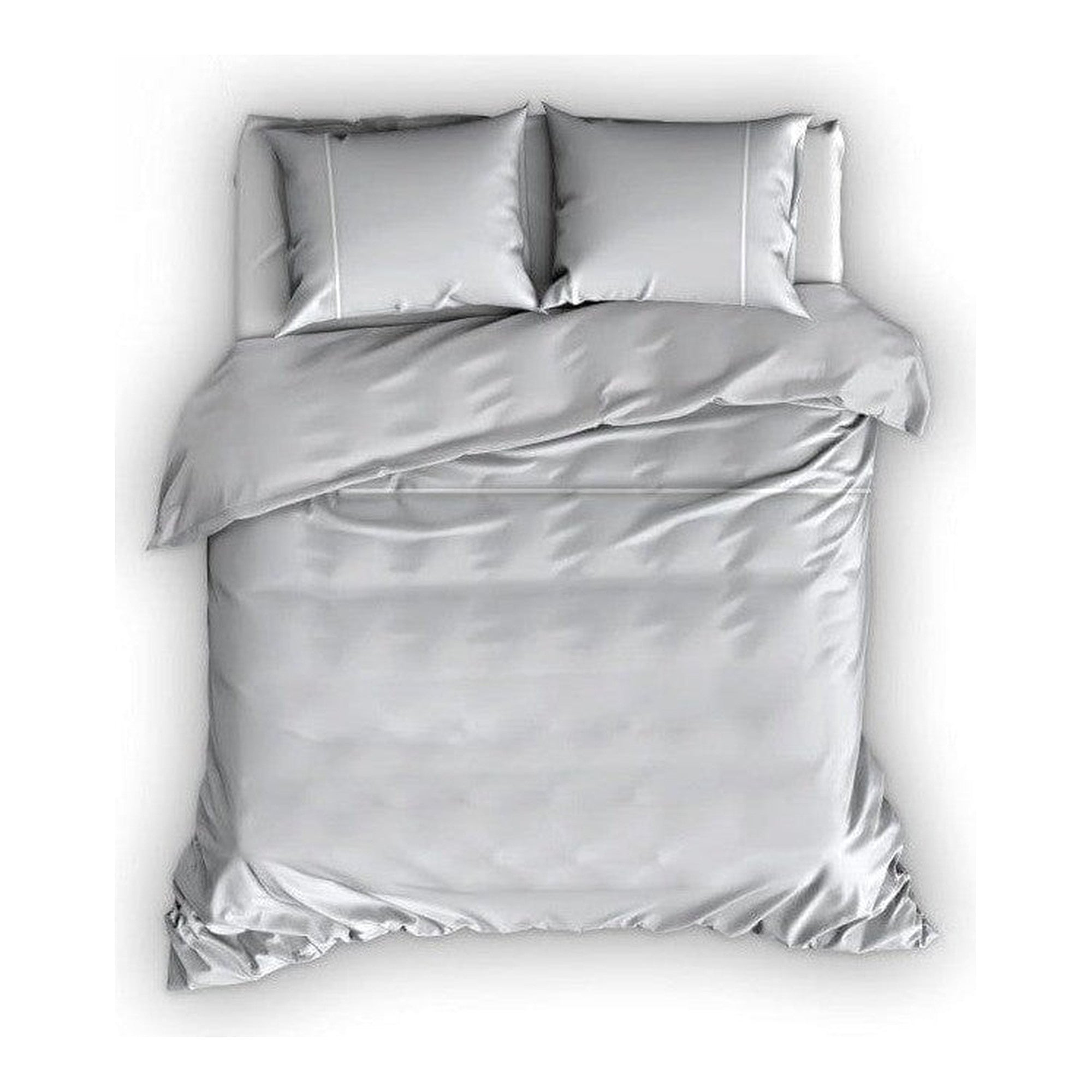 Cascina Colorini dekbedovertrek percale Divina Silver wit
