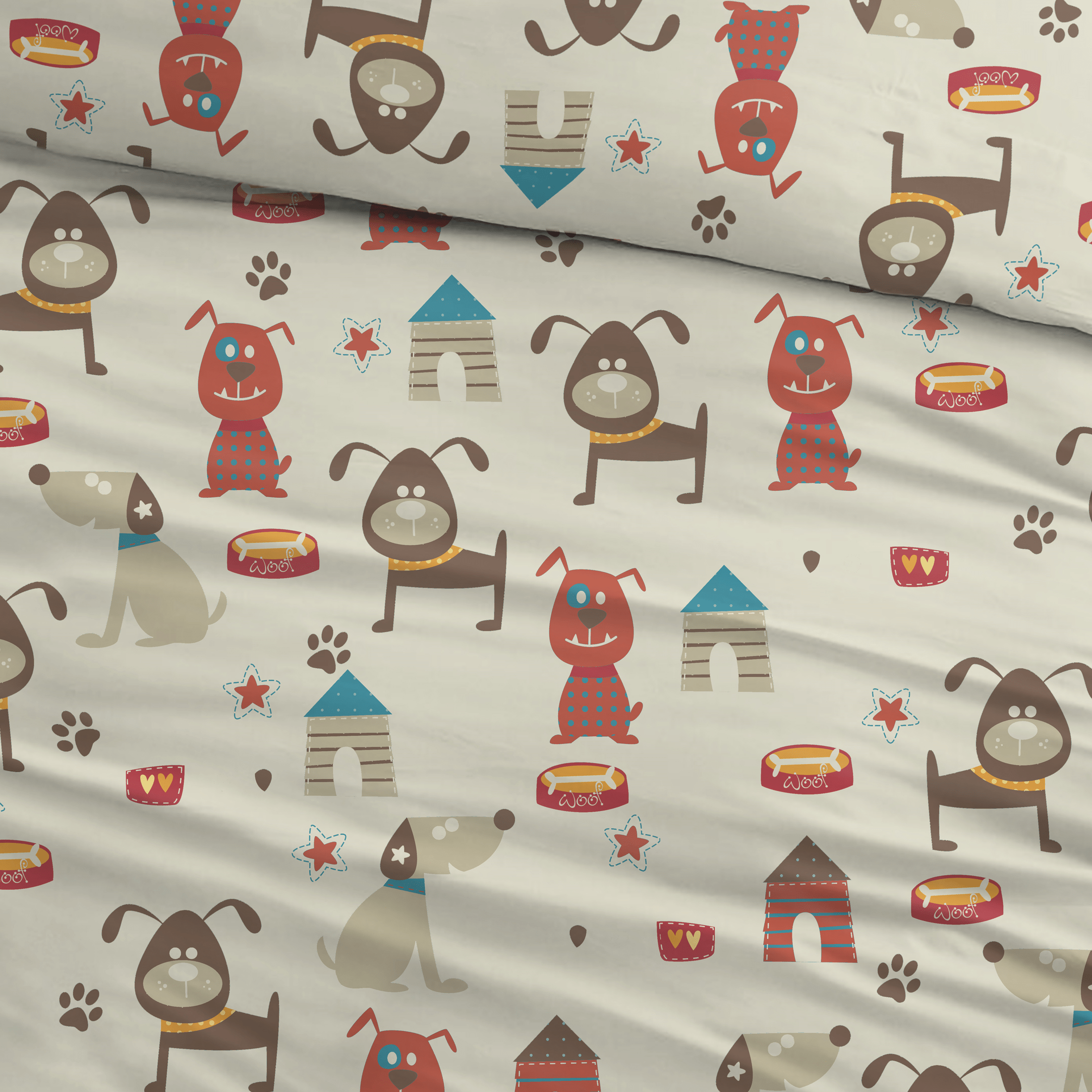 Sleepnight Dekbedovertrek Flanel Dogs