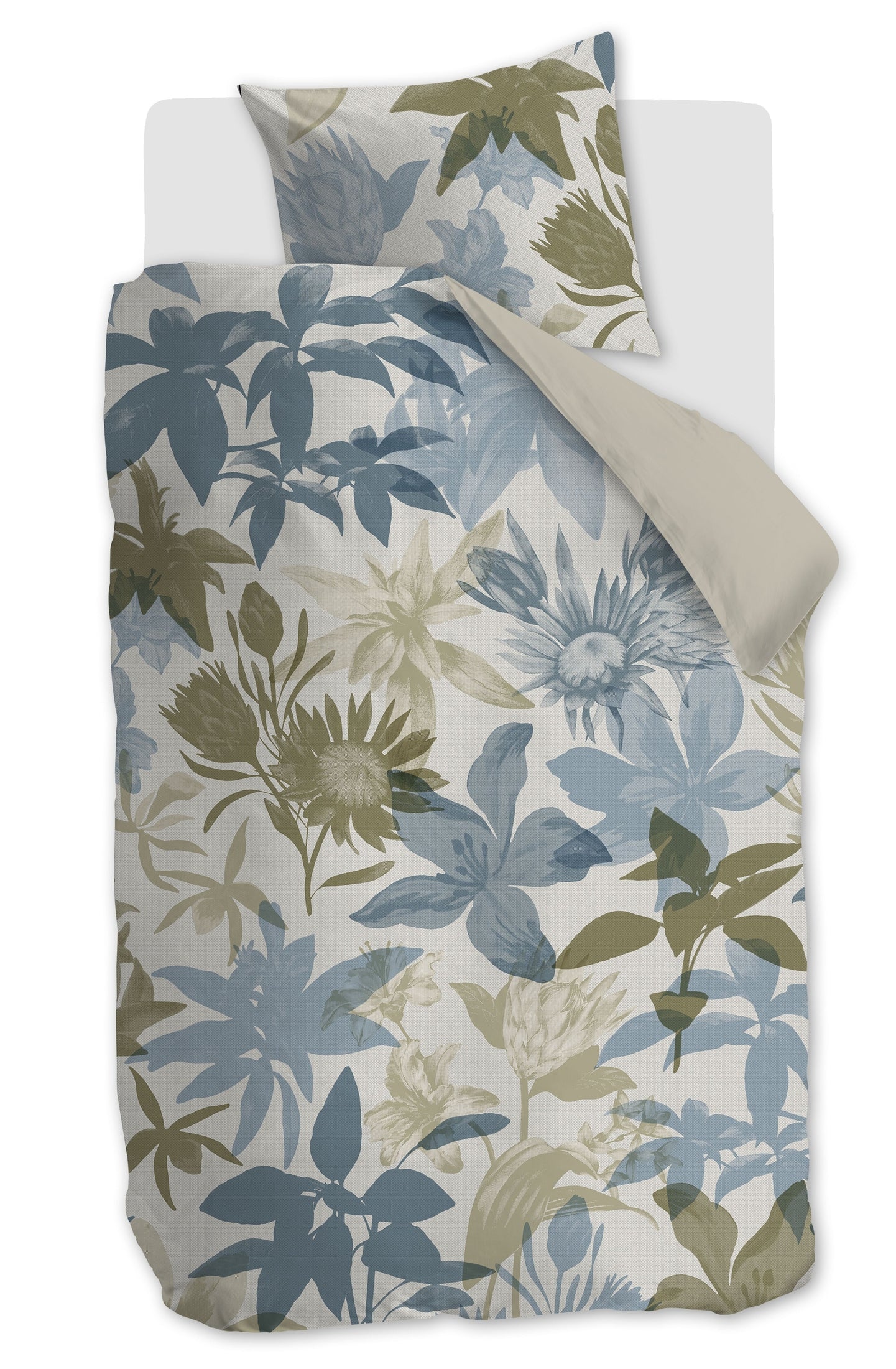 Beddinghouse Dekbedovertrek Katoen Flori - Blauw