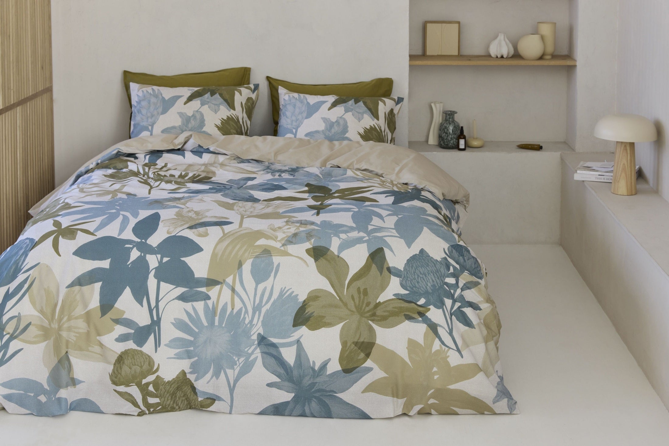 Beddinghouse Dekbedovertrek Katoen Flori - Blauw