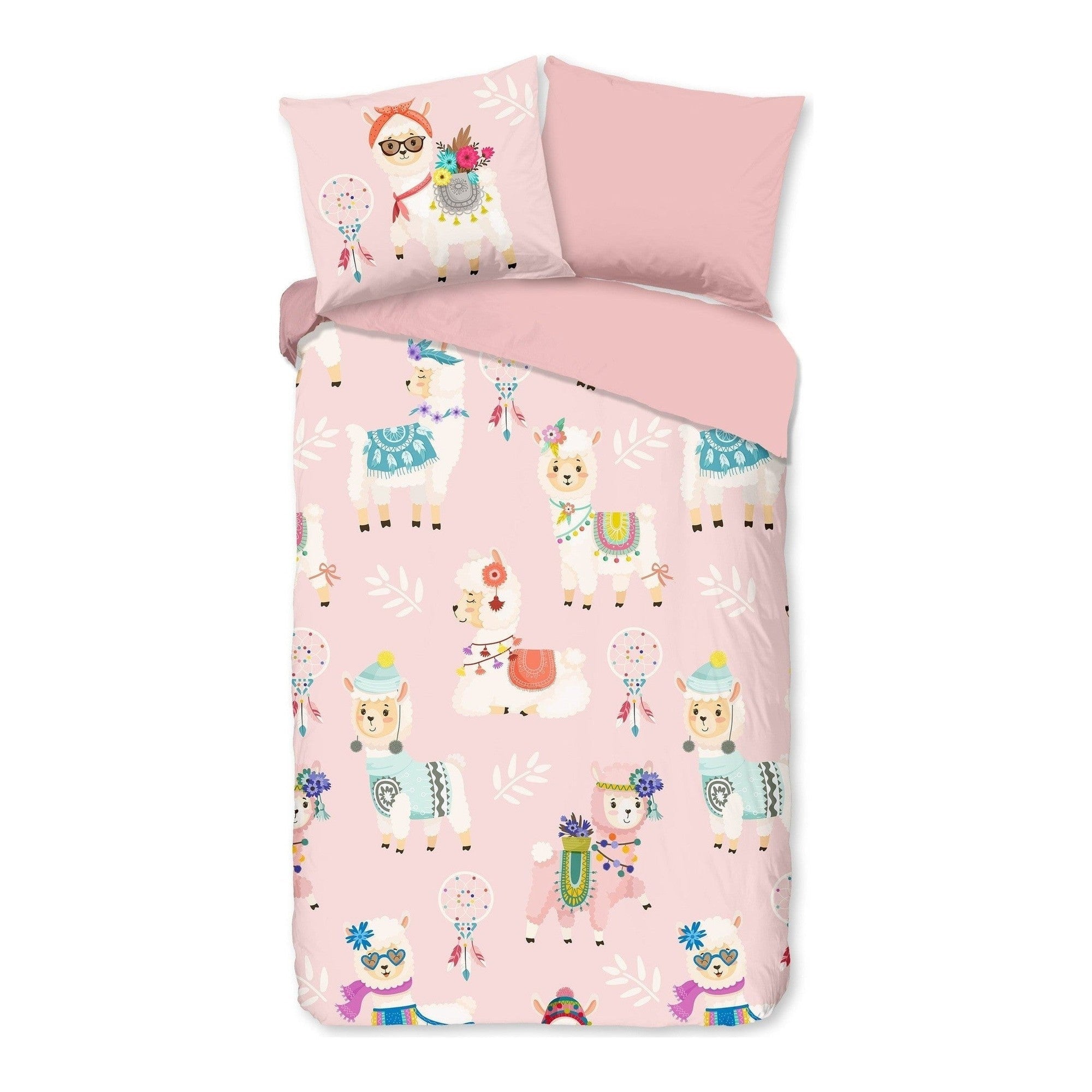 Good Morning dekbedovertrek flanel Ladida roze