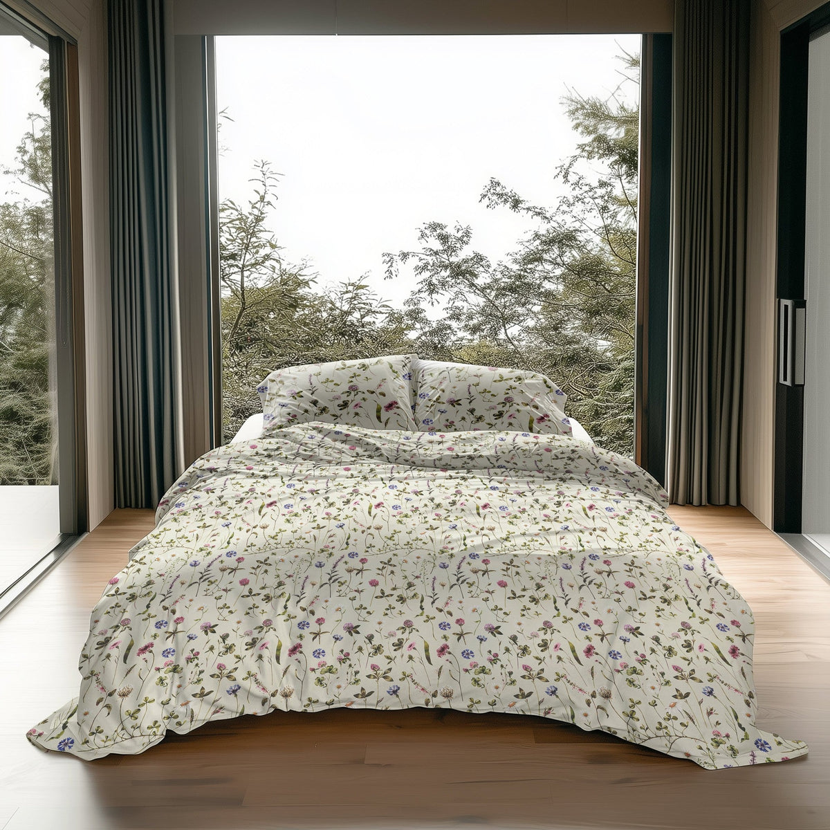Heckettlane dekbedovertrek Harper Pistachio Green flanel