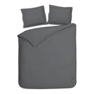 Heckettlane dekbedovertrek Punto Classic Anthracite satijn