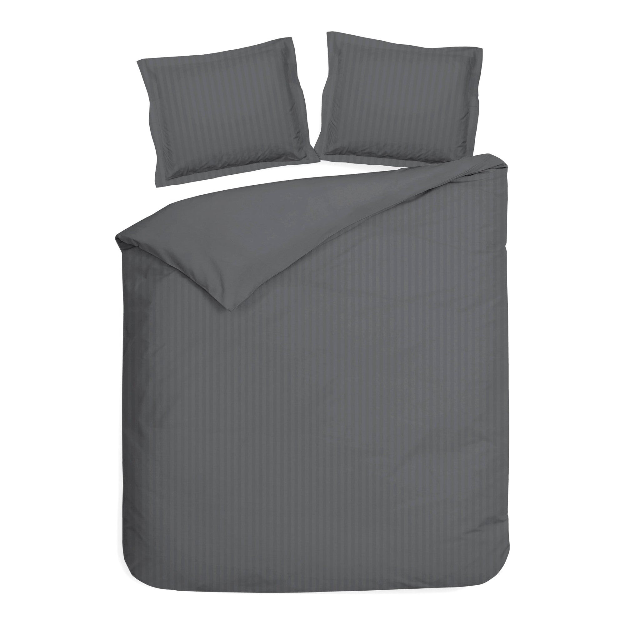 Heckettlane dekbedovertrek Banda Classic Anthracite katoen-satijn