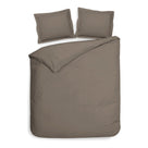 Heckettlane dekbedovertrek Banda Taupe Grey katoen-satijn