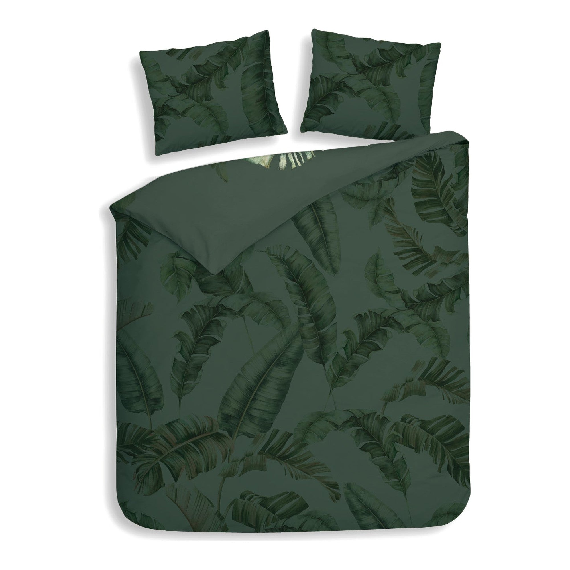 Heckettlane dekbedovertrek Sarani Forest Green katoen-satijn