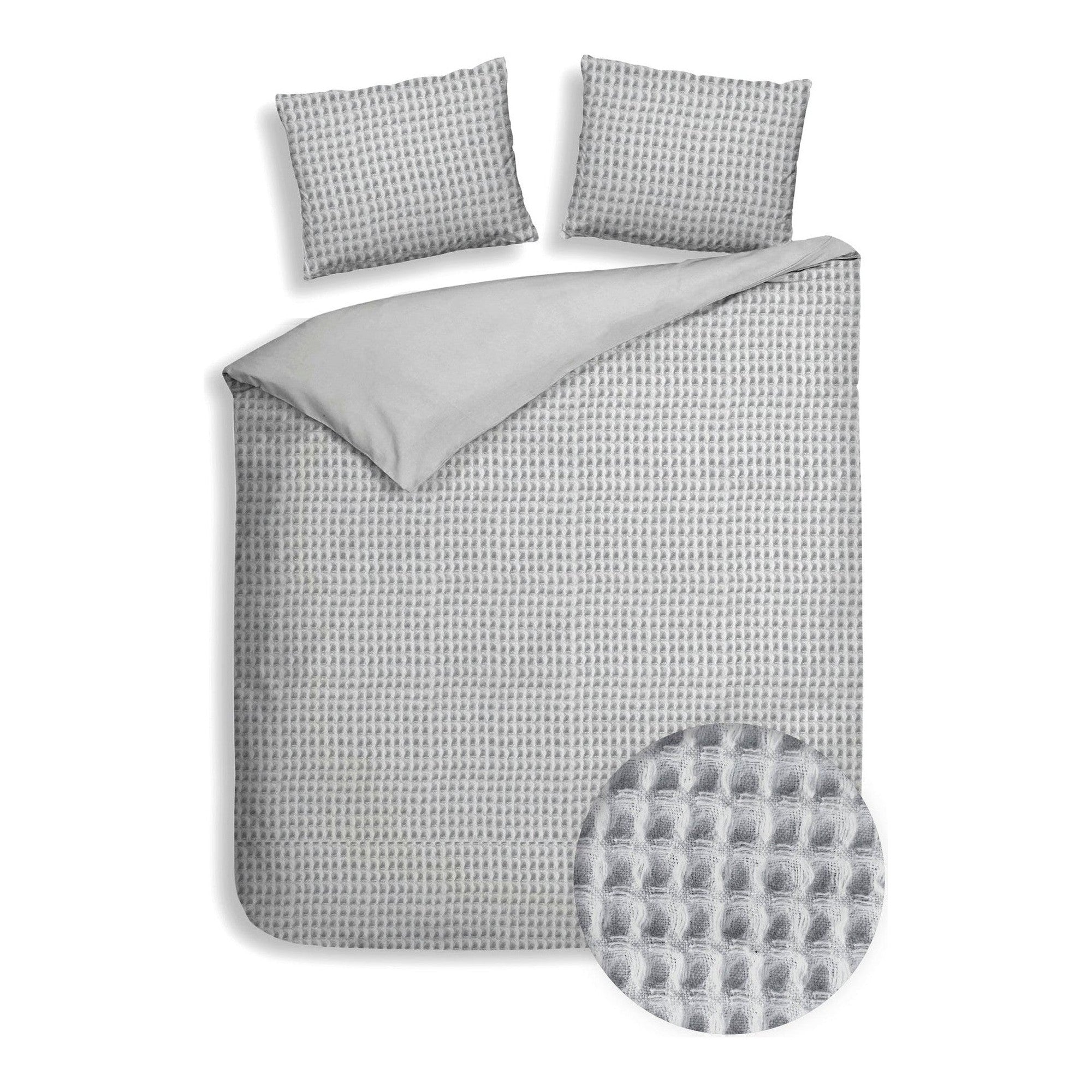 Heckettlane dekbedovertrek Vafala Melange Grey katoen