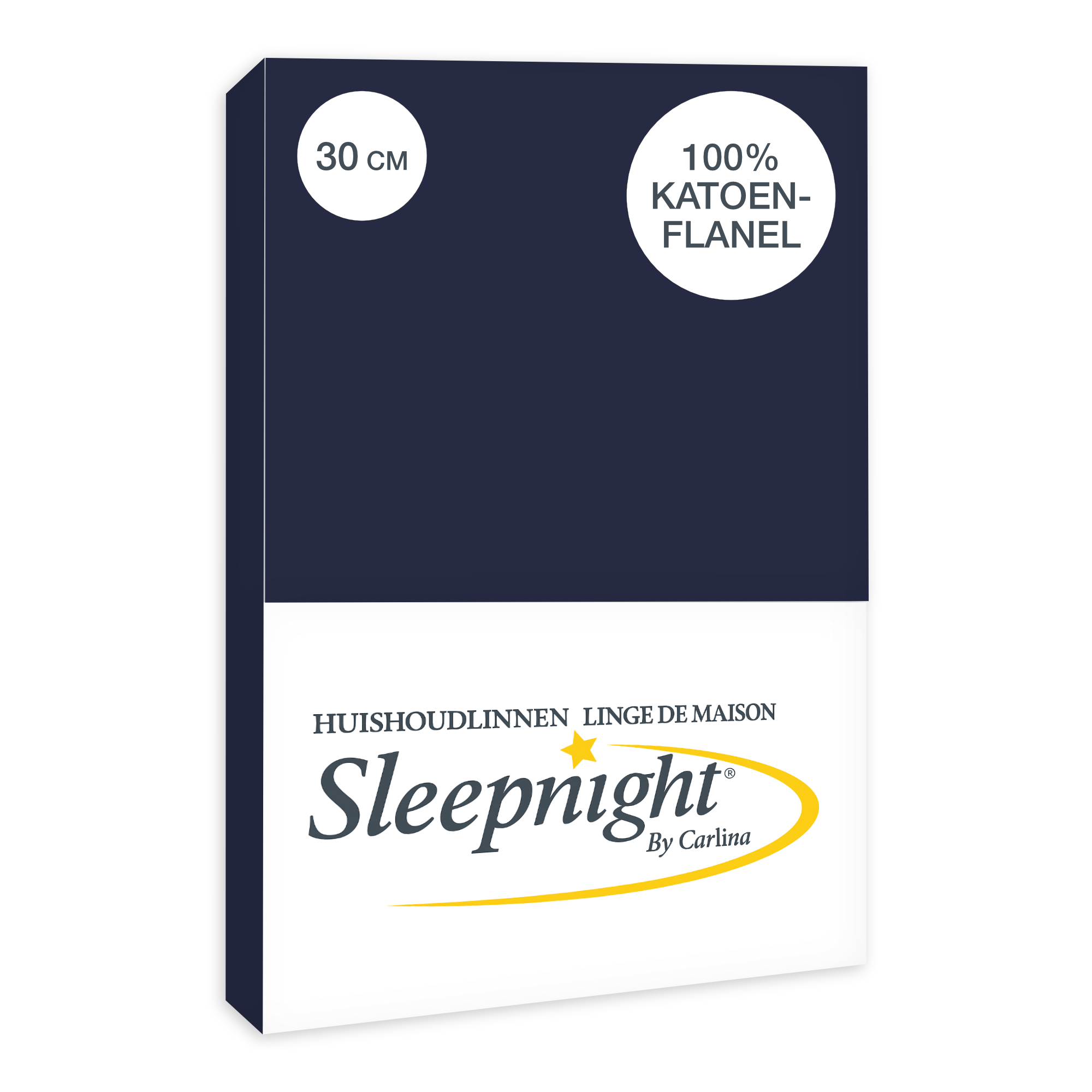 Sleepnight Hoeslaken Flanel 30 cm Marine