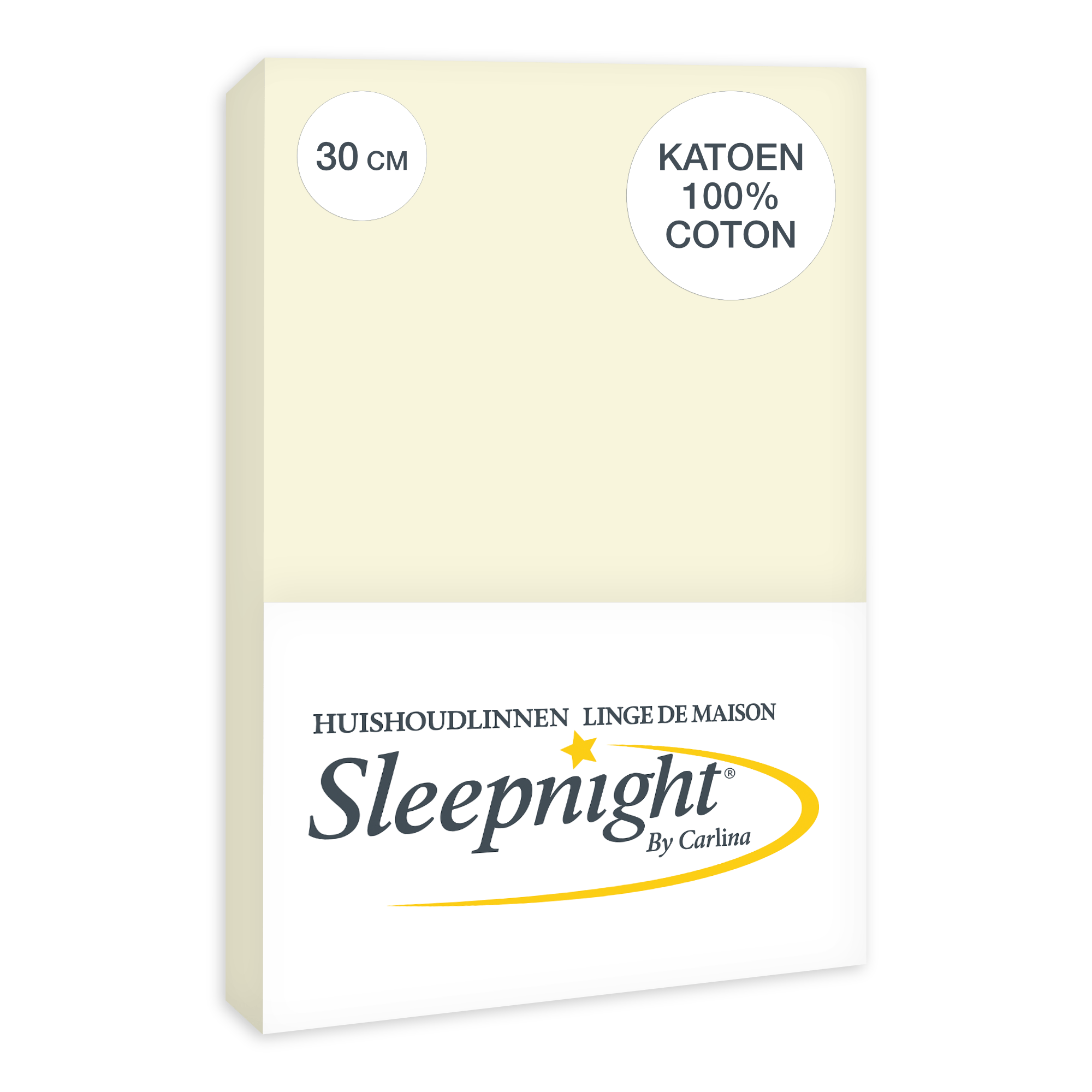 Sleepnight Hoeslaken Katoen 30 cm Ivoor