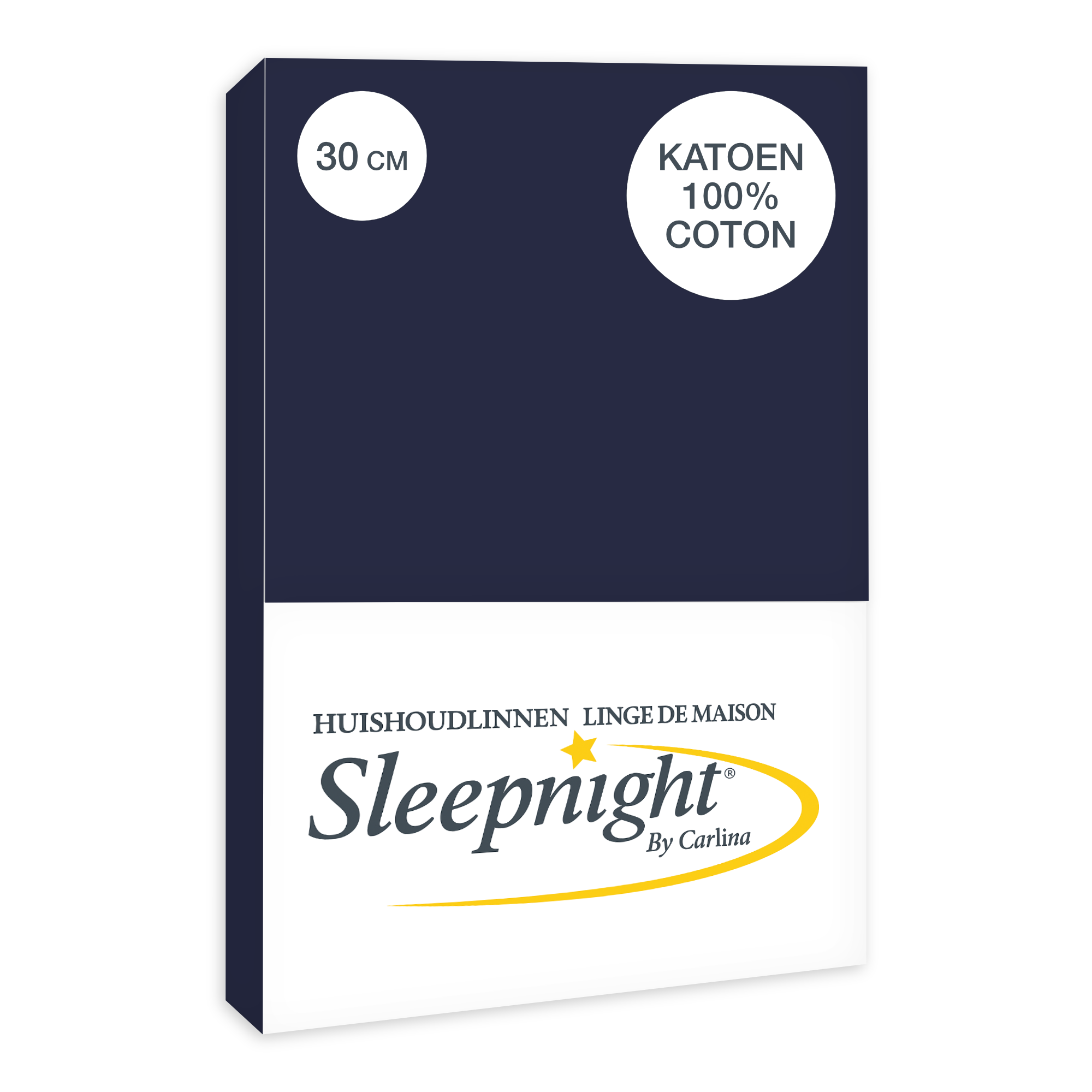 Sleepnight Hoeslaken Katoen 30 cm Marine