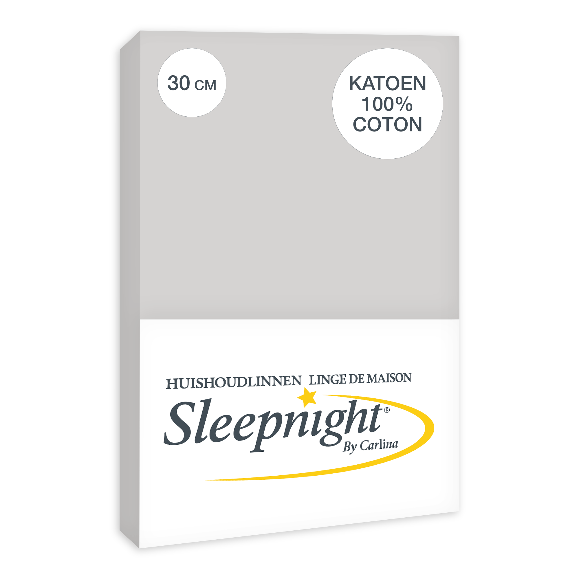 Sleepnight Hoeslaken Katoen 30 cm Grijs