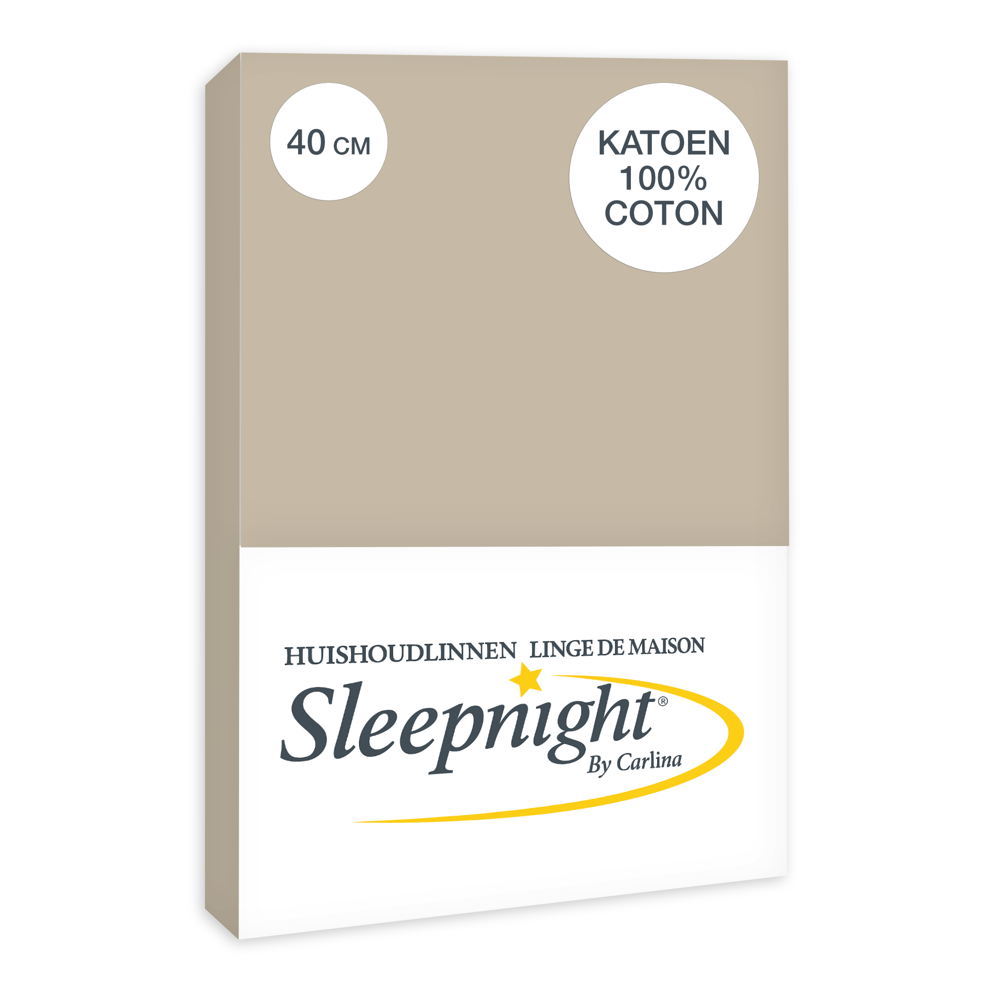 Sleepnight Hoeslaken Katoen 40 cm Café