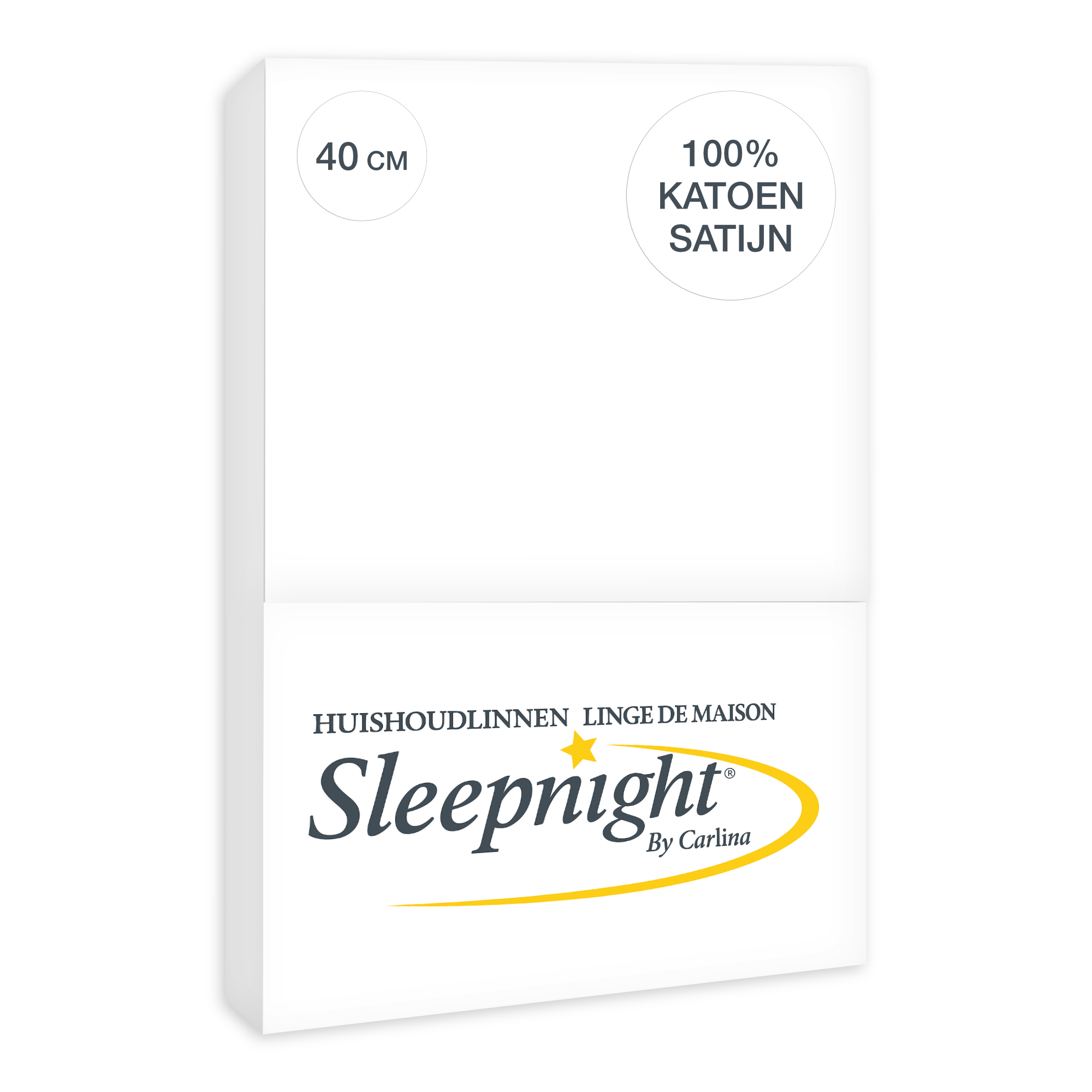 Sleepnight Hoeslaken Satijn 40 cm Wit