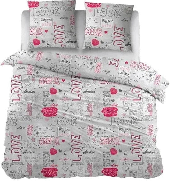 Sleepnight Dekbedovertrek Flanel Kiss