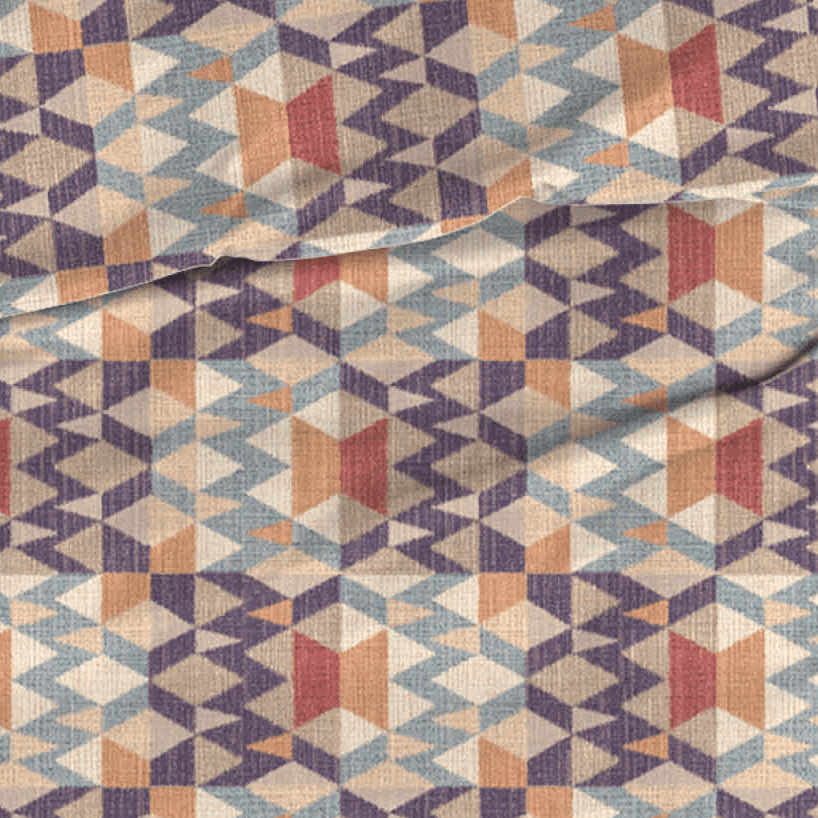 Romanette Dekbedovertrek Flanel Nevada Blauw/Terra
