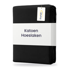 Sleepnight Hoeslaken Katoen 30 cm Zwart