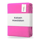 Sleepnight Hoeslaken Katoen 30 cm Fuchsia - verpakking