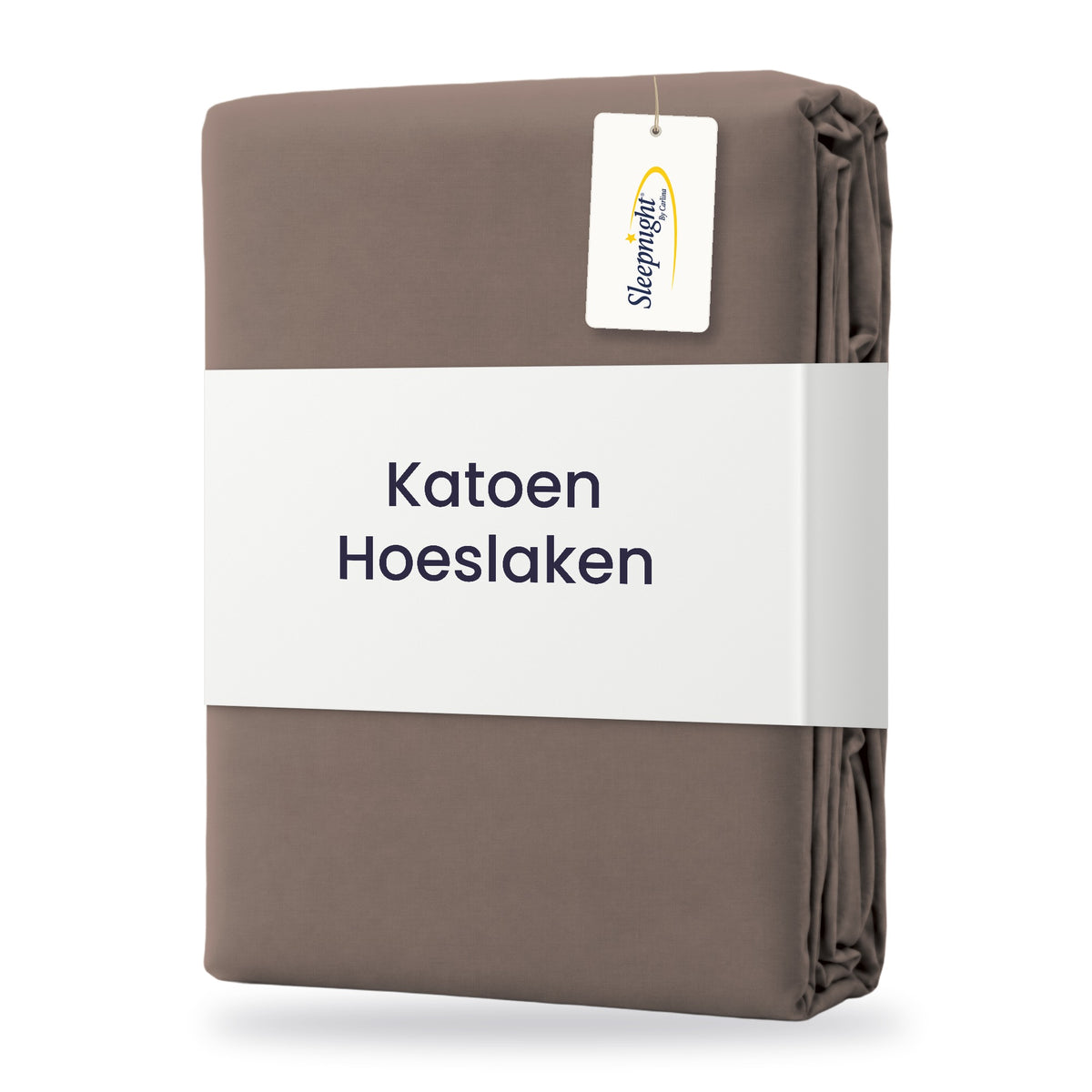 Sleepnight Hoeslaken Katoen 30 cm Taupe - verpakking