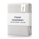 Sleepnight Hoeslaken Flanel 40 cm Grijs - verpakking