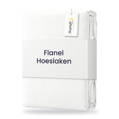 Sleepnight Hoeslaken Flanel 30 cm Wit