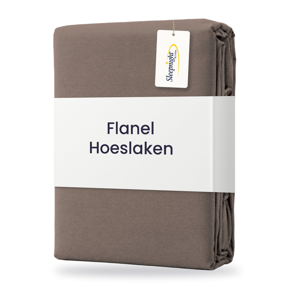 Sleepnight Hoeslaken Flanel 30 cm Taupe - verpakking