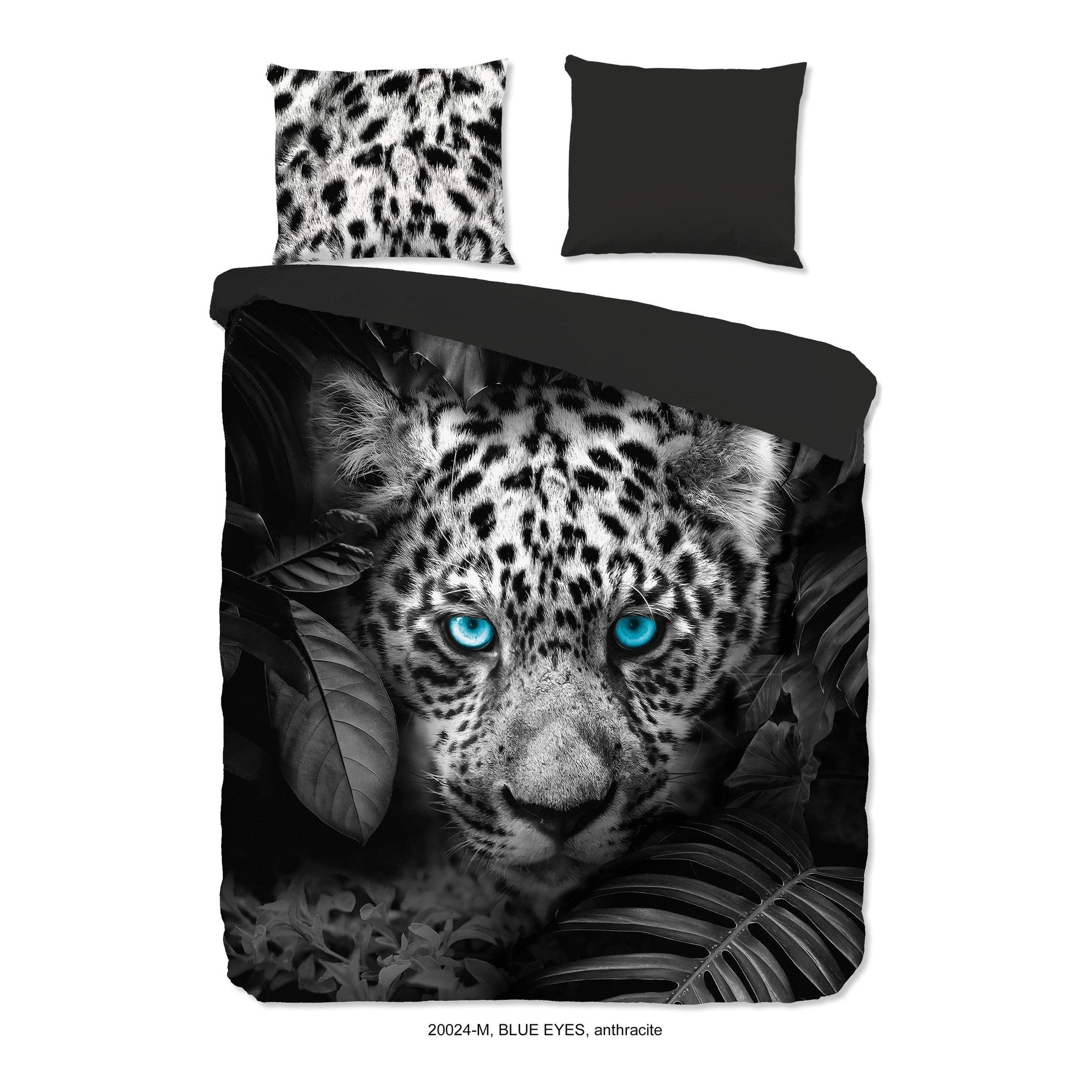 Pure dekbedovertrek Microfiber Blue Eyes, Anthracite