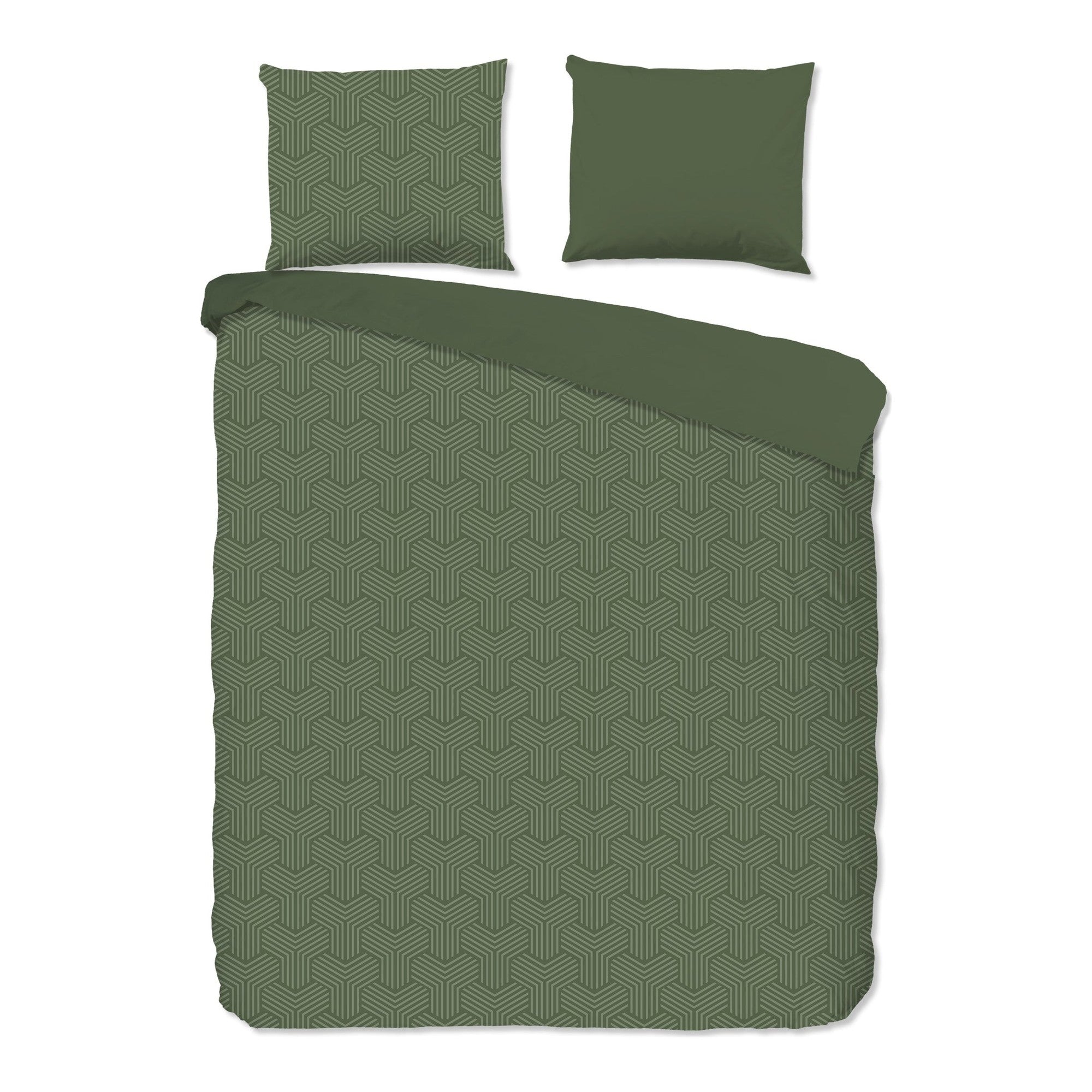 Pure dekbedovertrek Microfiber Groningen, Olive Green