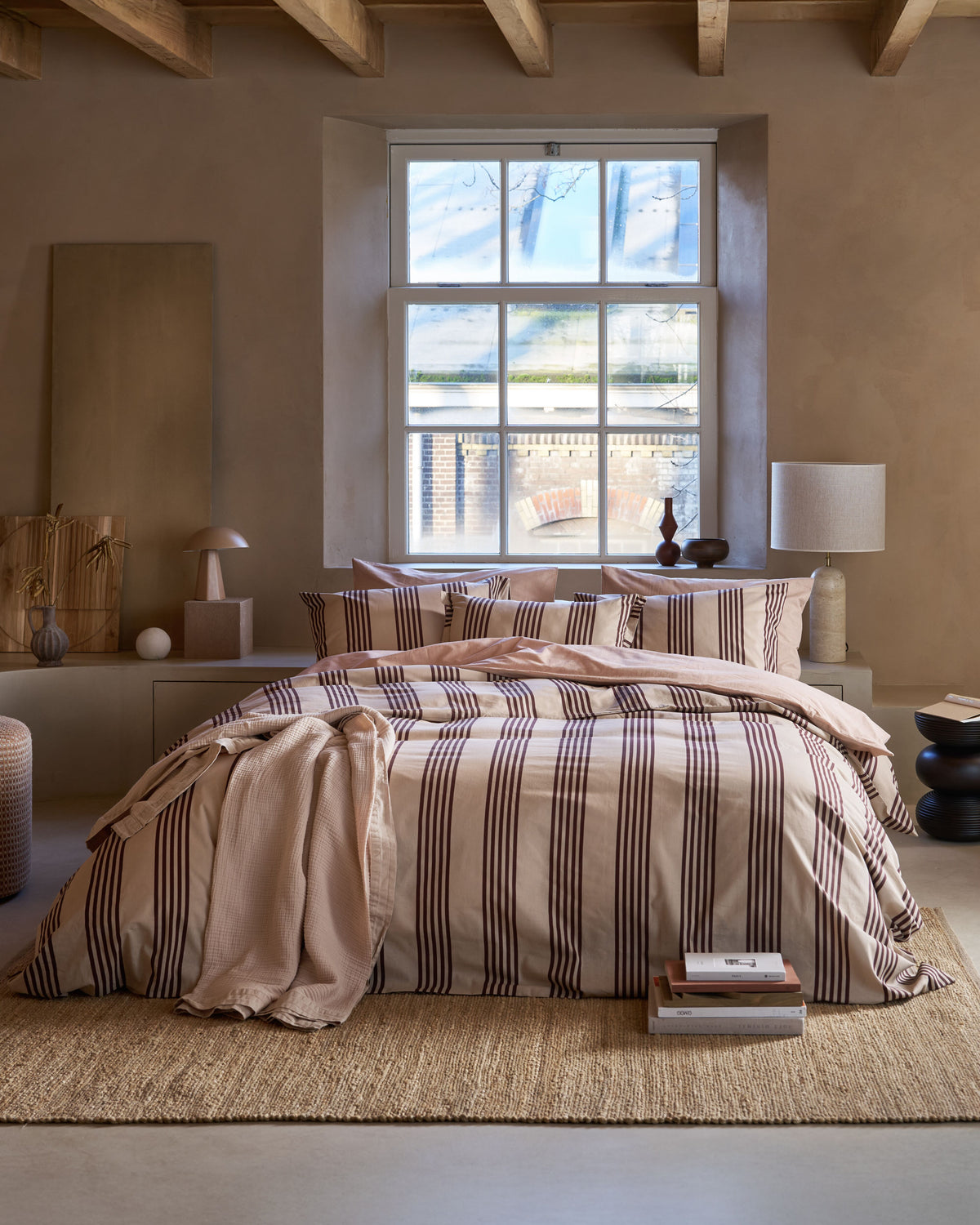 vtwonen dekbedovertrek katoen pure stripe naturel