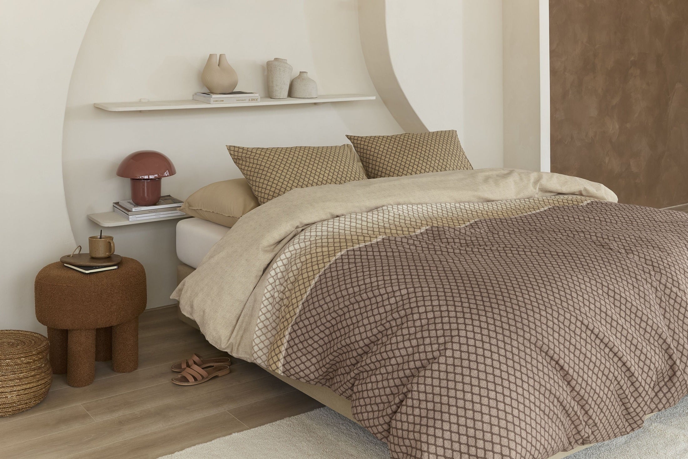 Beddinghouse Dekbedovertrek Katoen Riven - Naturel