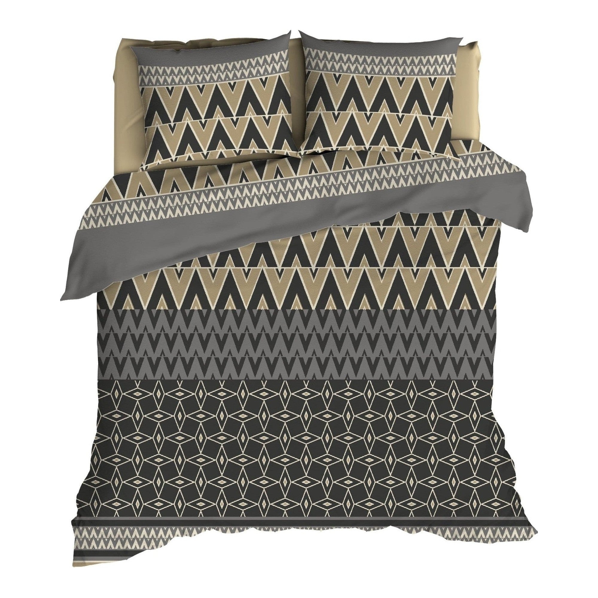 Romanette dekbedovertrek flanel Chamonix Antra